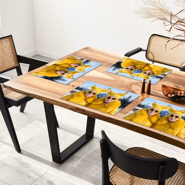 Placemat - 6 stuks - Vrouwen - Bananen - Geel — 5