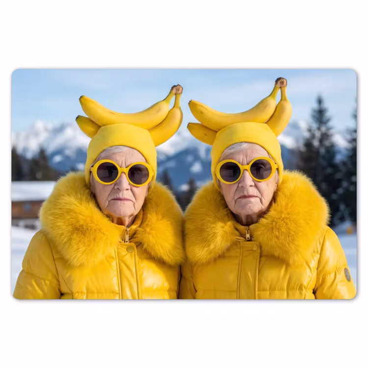 Placemat - 6 stuks - Vrouwen - Bananen - Geel — 7