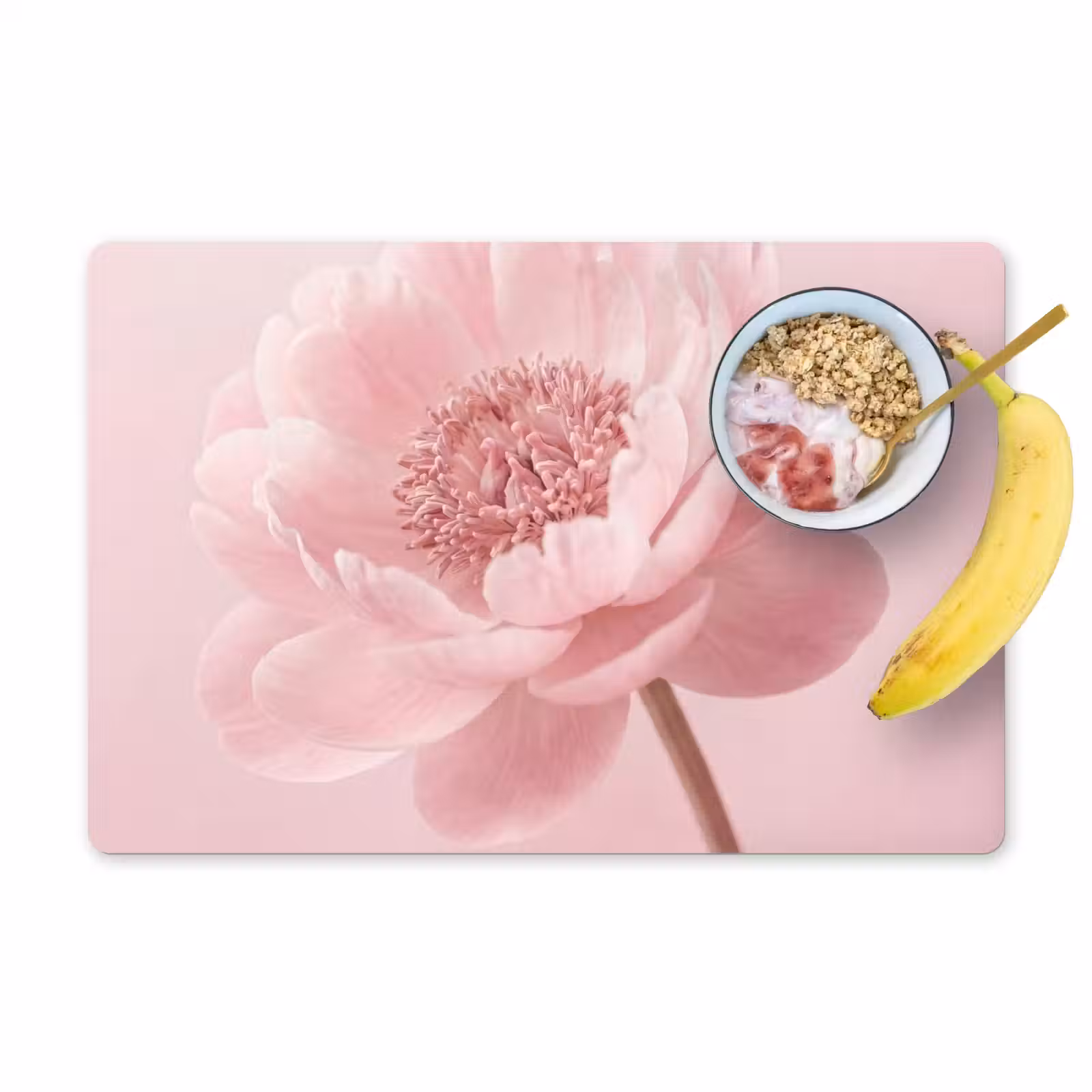 Placemat - 6 stuks - Bloem - Pioenroos - Roze — 1
