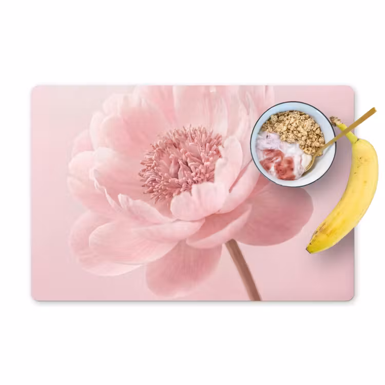 Placemat - 6 stuks - Bloem - Pioenroos - Roze — 1