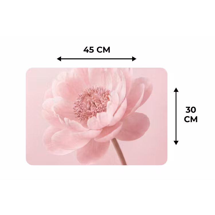 Placemat - 6 stuks - Bloem - Pioenroos - Roze — 3