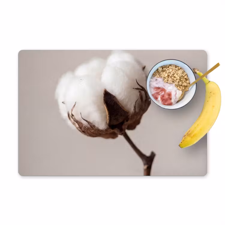 Placemat - 6 stuks - Katoenbol - Minimalistisch - Wit — 1