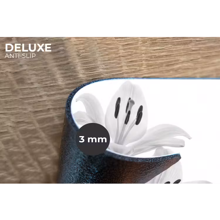 Placemat - 6 stuks - Lelies - Elegant - Zwart - Wit — 4
