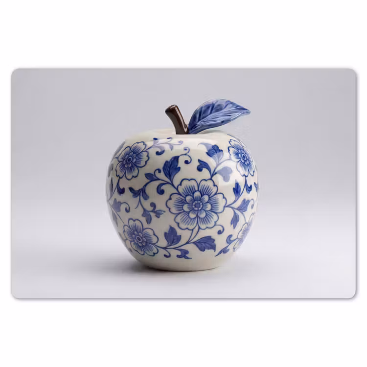 Placemat - 6 stuks - Appel - Blauw - Klassiek — 7