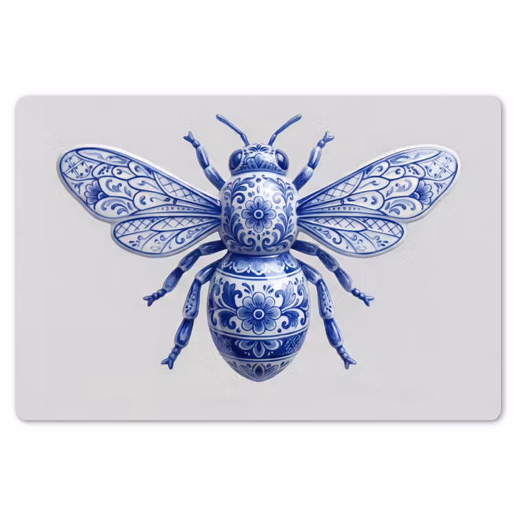 Placemat - 6 stuks - Bij - Modern - Delfts - Blauw — 7