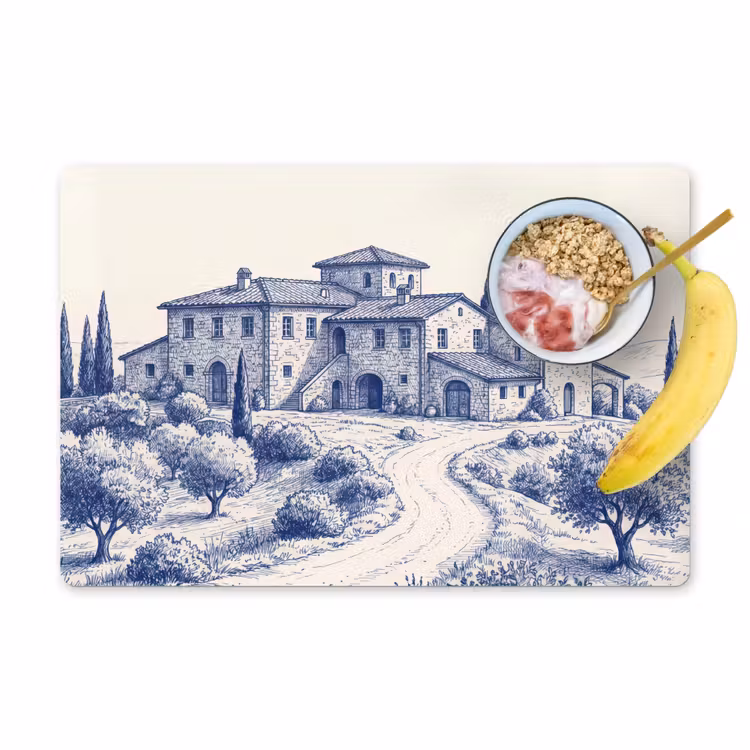 Placemat - 6 stuks - Rustiek - Landgoed - Blauw — 1