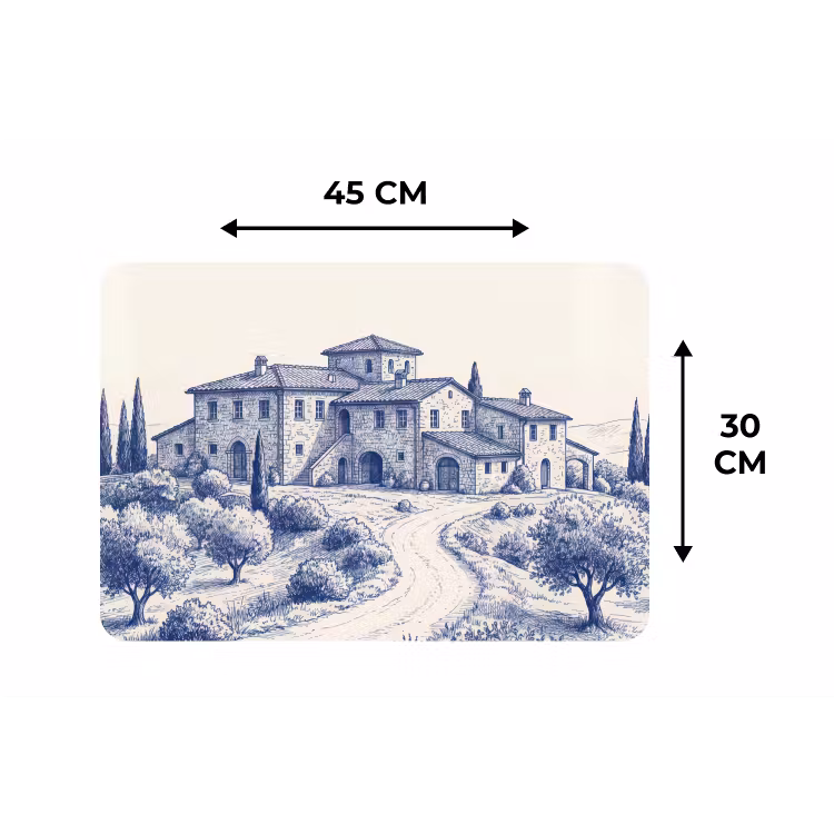 Placemat - 6 stuks - Rustiek - Landgoed - Blauw — 3