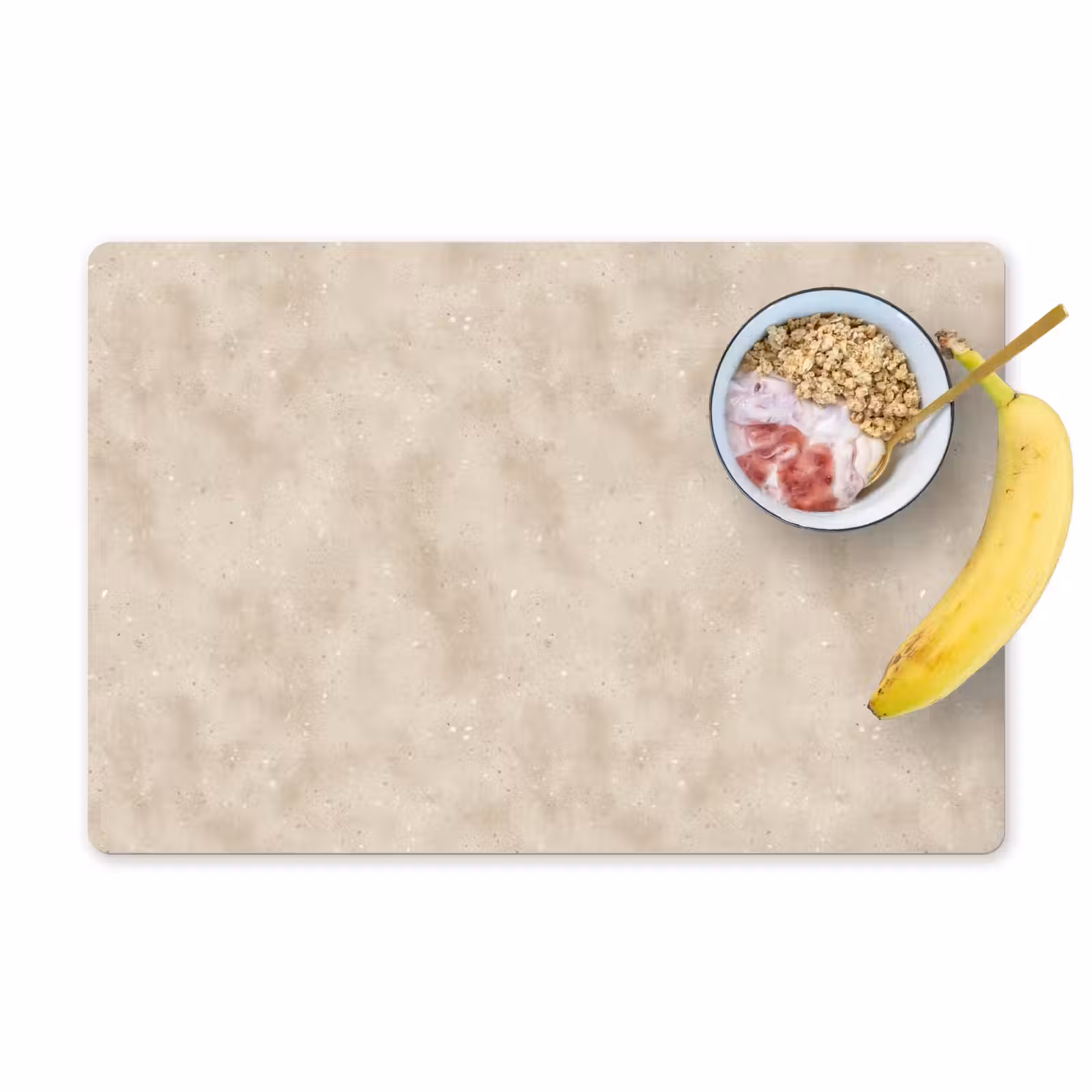 Placemat - 6 stuks - Structuur - Spikkels - Beige — 1