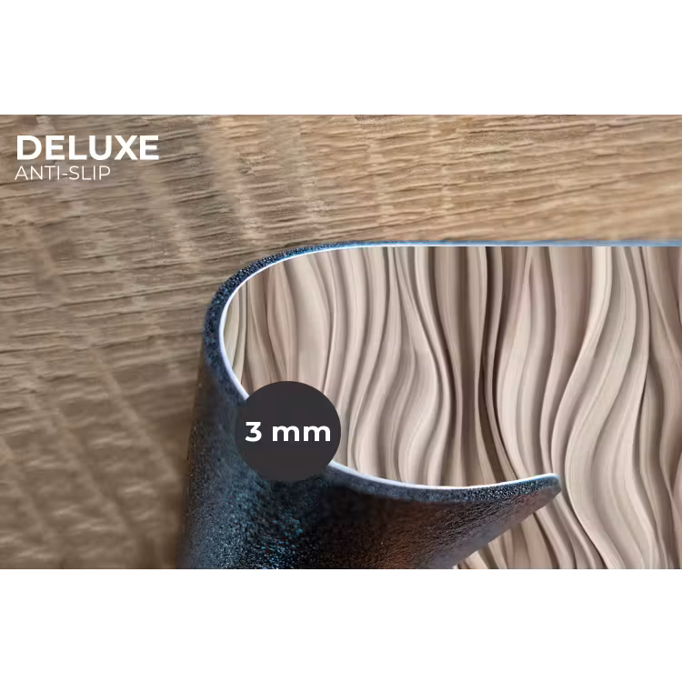 Placemat - 6 stuks - Golven - 3D - Crème — 4