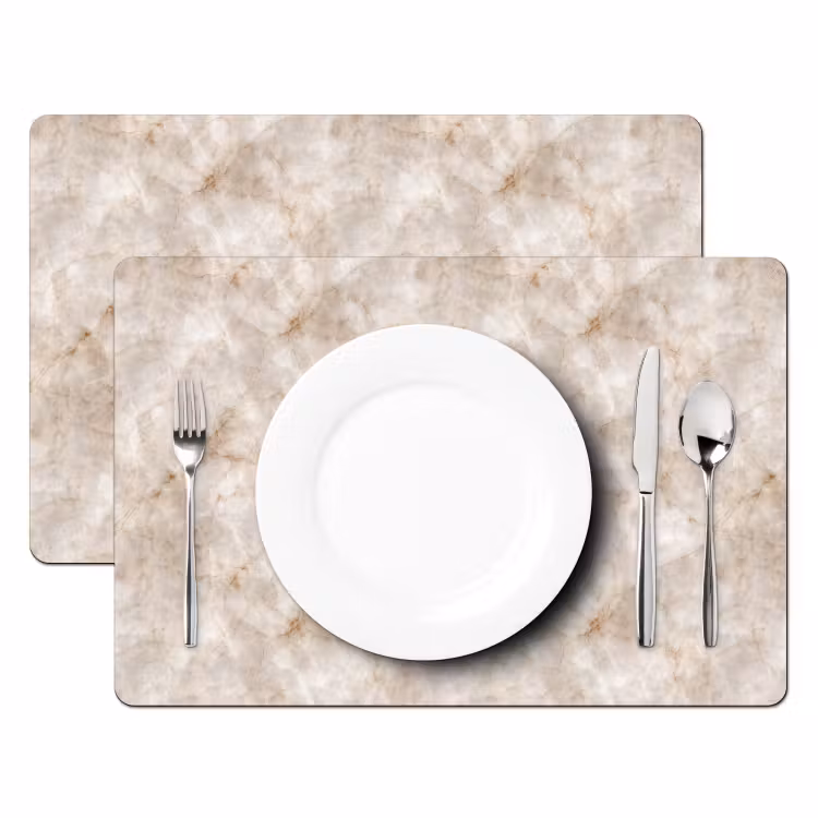 Placemat - 6 stuks - Marmer - Patroon - Klassiek — 2