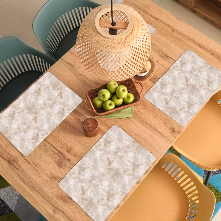 Placemat - 6 stuks - Marmer - Patroon - Klassiek — 6