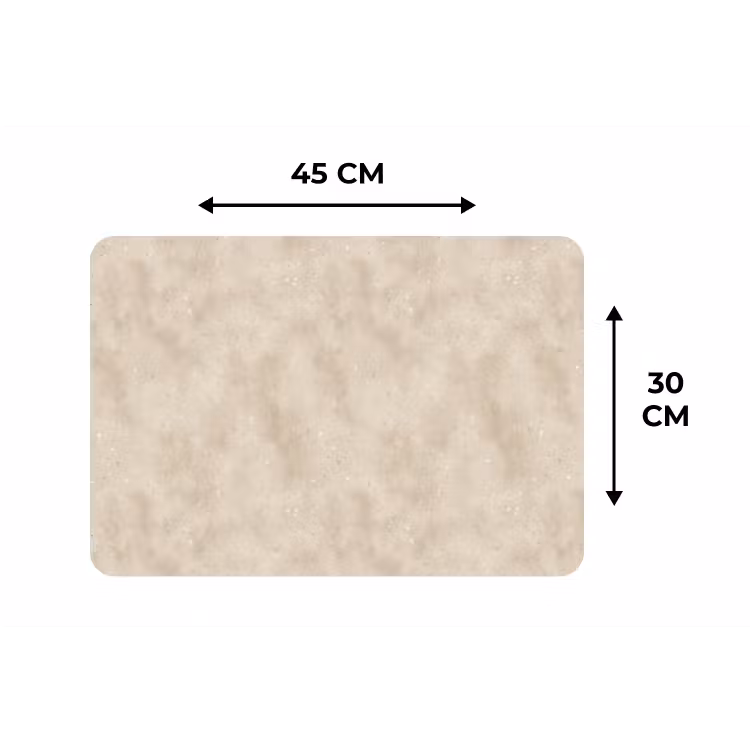 Placemat - 6 stuks - Structuur - Spikkels - Beige — 3
