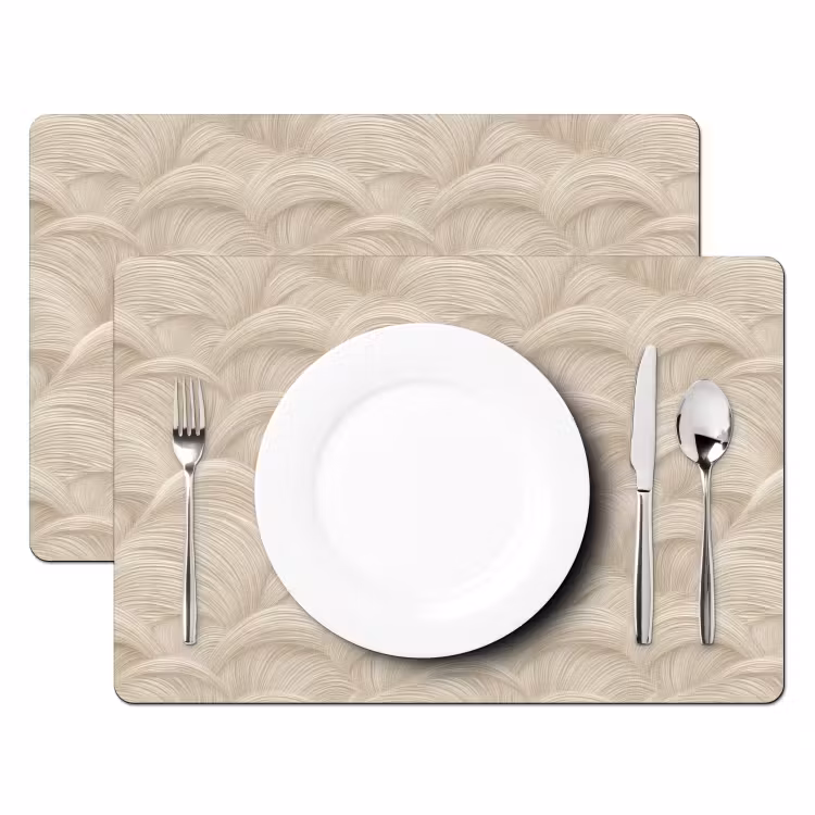 Placemat - 6 stuks - Bogen - Patroon - Beige — 2