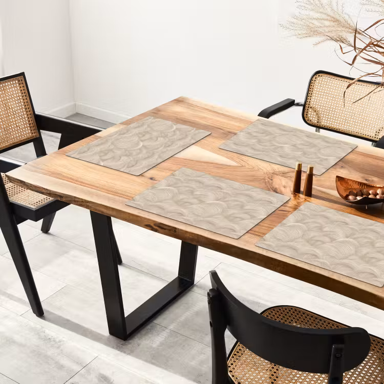 Placemat - 6 stuks - Bogen - Patroon - Beige — 5