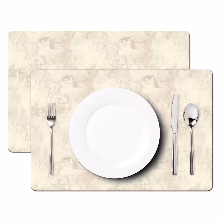 Placemat - 6 stuks - Patroon - Organisch - Beige — 2
