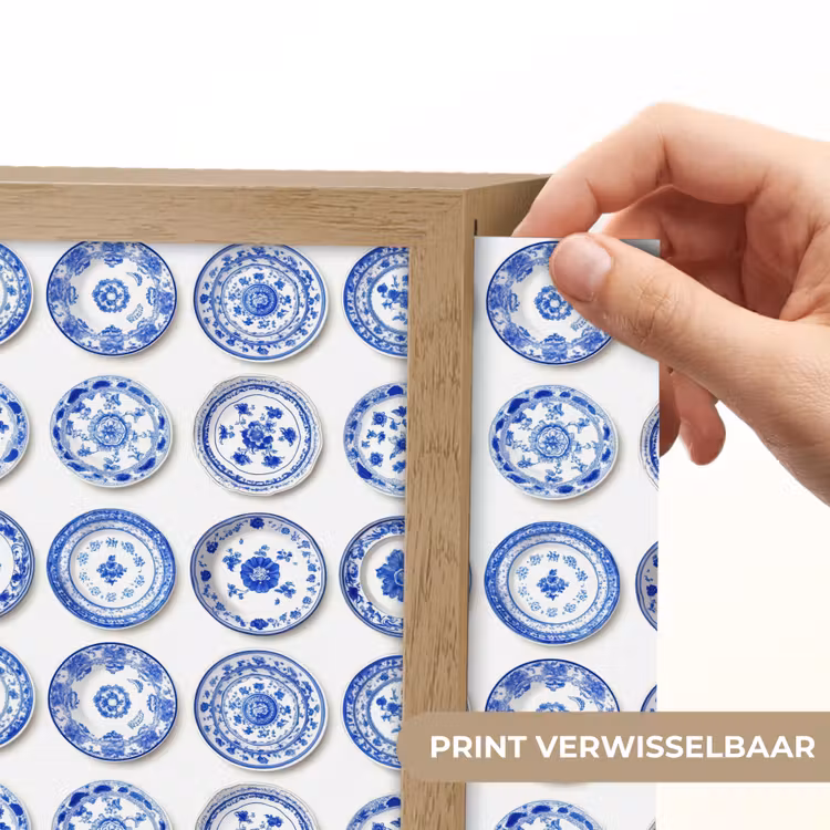 Lightbox - Wandlamp - Borden - Bloemen - Patroon - Blauw — 6