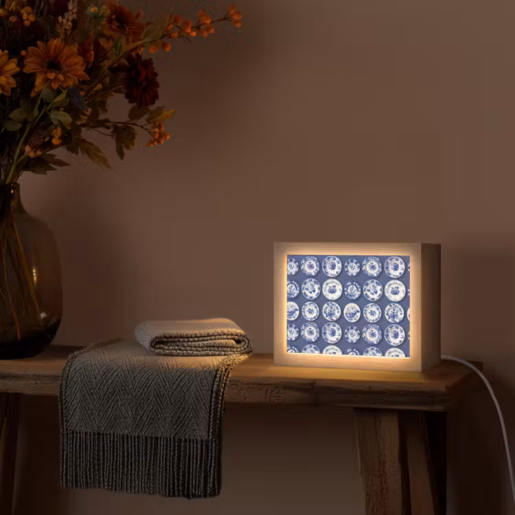 Lightbox - Wandlamp - Borden - Floraal - Blauw — 5