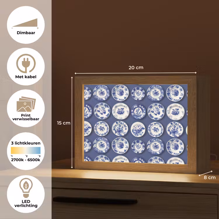 Lightbox - Wandlamp - Borden - Floraal - Blauw — 9