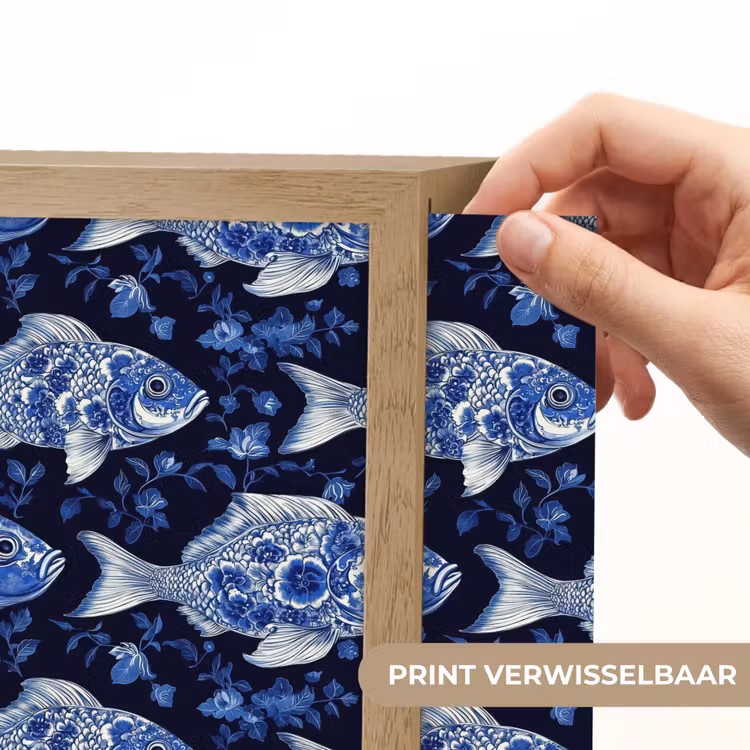 Lightbox - Wandlamp - Vissen - Bloemen - Blauw — 6