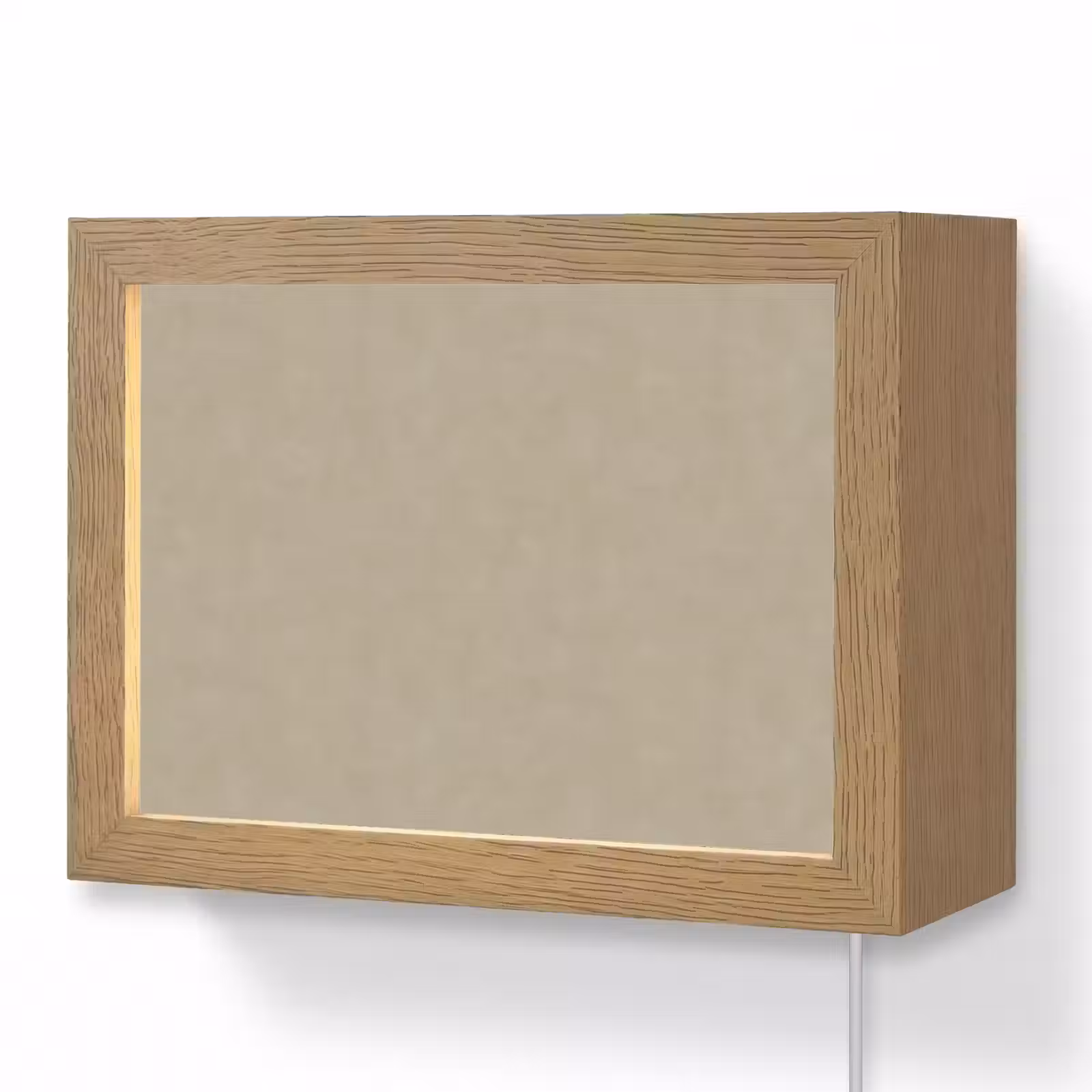 Lightbox - Wandlamp - Taupekleur - Gewolkt textuur - Natuurlijk — 1