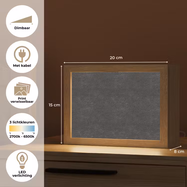 Lightbox - Wandlamp - Donkergrijs - Asfaltstructuur - Ruw — 9