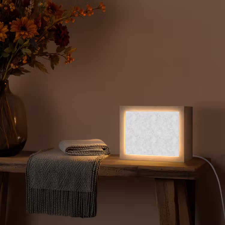 Lightbox - Wandlamp - Grijs - Terrazzo-effect - Beton — 5