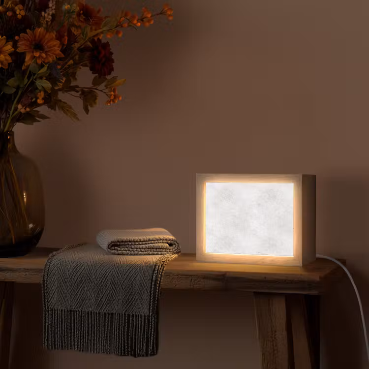 Lightbox - Wandlamp - Lichtgrijs - Betonstructuur - Subtiel — 5