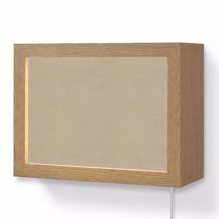 Lightbox - Wandlamp - Zandkleur - Korrelige structuur - Beton — 1