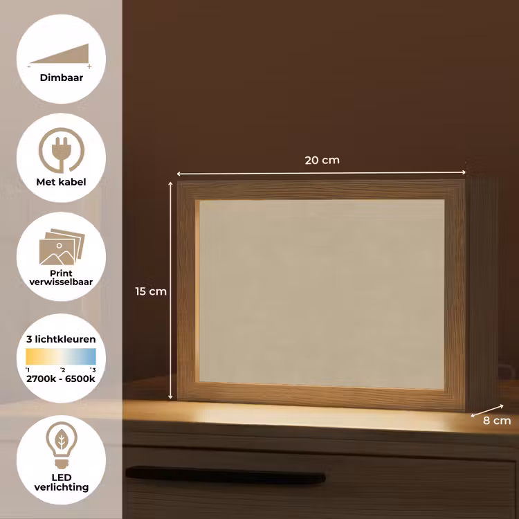 Lightbox - Wandlamp - Zandkleur - Korrelige structuur - Beton — 9
