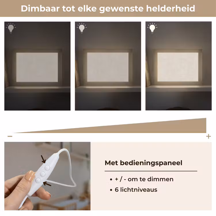 Lightbox - Wandlamp - Zandkleurig - Modern - Egaal — 8