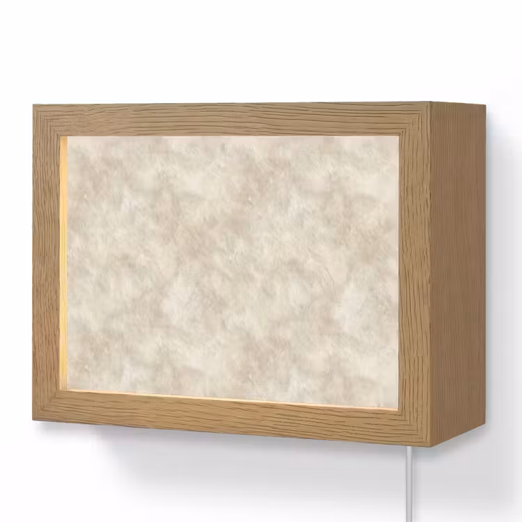 Lightbox - Wandlamp - Beige - Reliëfstructuur - Natuursteen — 1