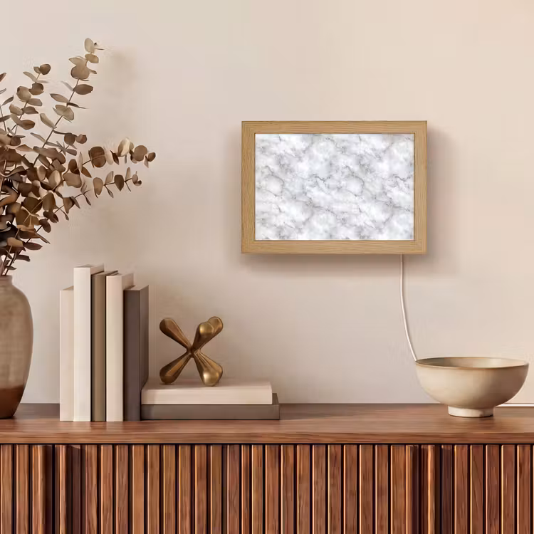 Lightbox - Wandlamp - Grijs - Marmer - Klassiek - Aders — 4
