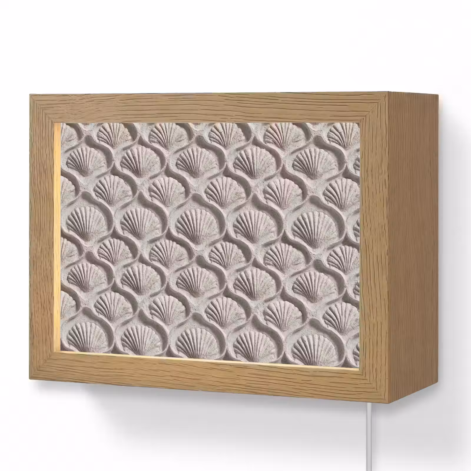 Lightbox - Wandlamp - Zand - Schelpenvorm - Grijs — 1