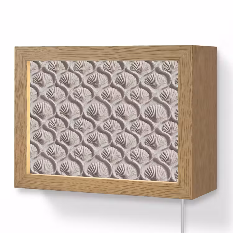 Lightbox - Wandlamp - Zand - Schelpenvorm - Grijs — 1