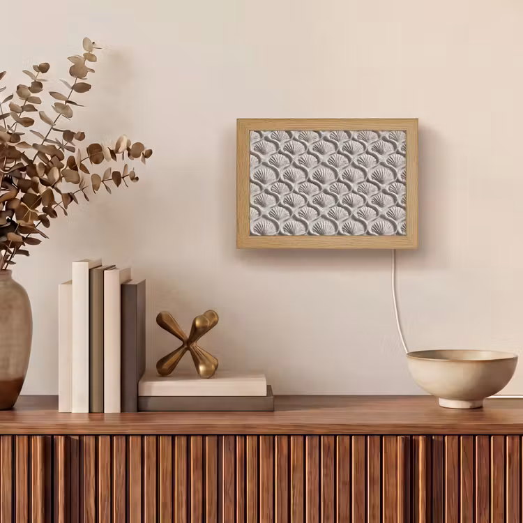 Lightbox - Wandlamp - Zand - Schelpenvorm - Grijs — 4