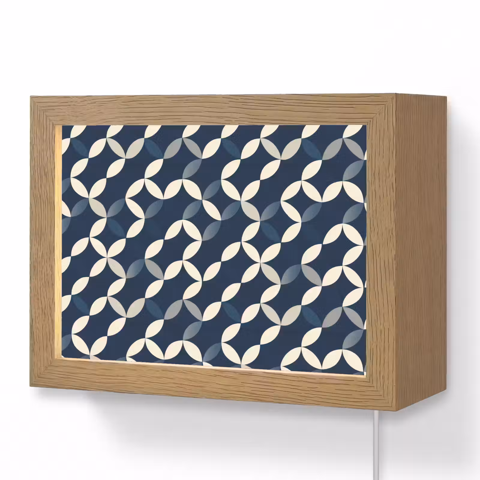 Lightbox - Wandlamp - Abstract - Patroon - Blauw — 1
