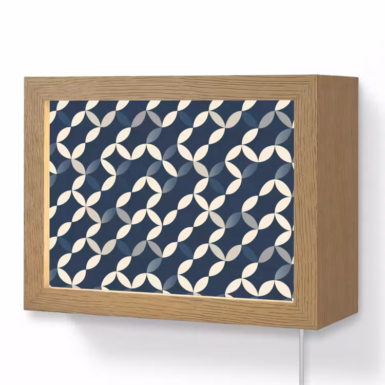 Lightbox - Wandlamp - Abstract - Patroon - Blauw — 1
