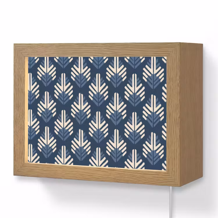 Lightbox - Wandlamp - Modern - Patroon - Blauw — 1
