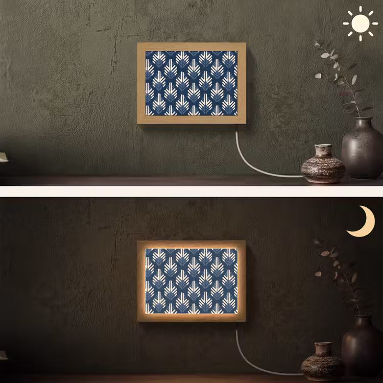 Lightbox - Wandlamp - Modern - Patroon - Blauw — 3