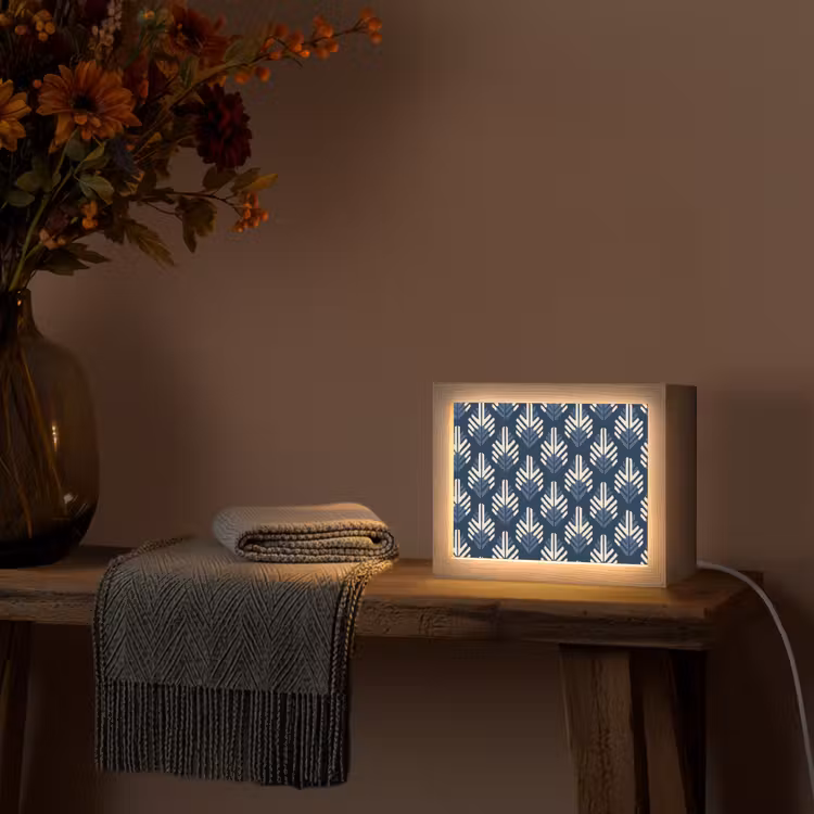 Lightbox - Wandlamp - Modern - Patroon - Blauw — 5