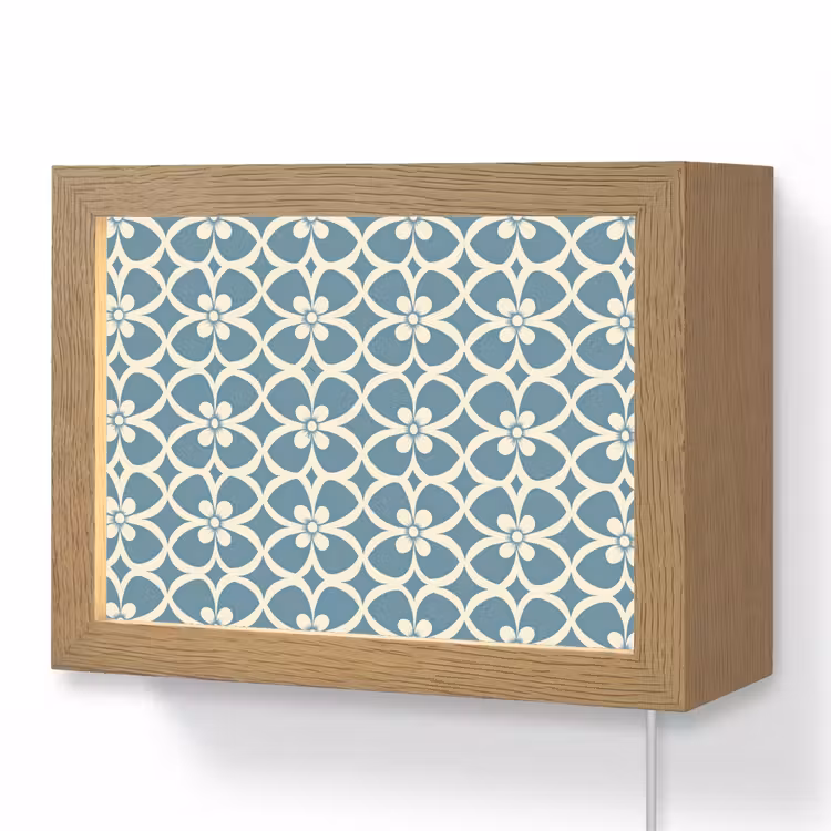Lightbox - Wandlamp - Patroon - Symmetrisch - Blauw — 1