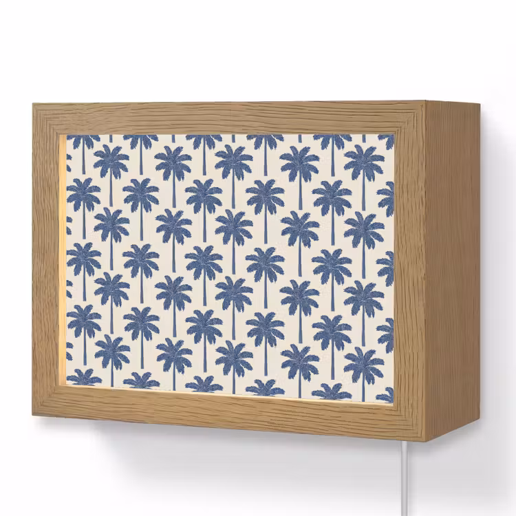 Lightbox - Wandlamp - Symmetrisch - Palm - Blauw — 1