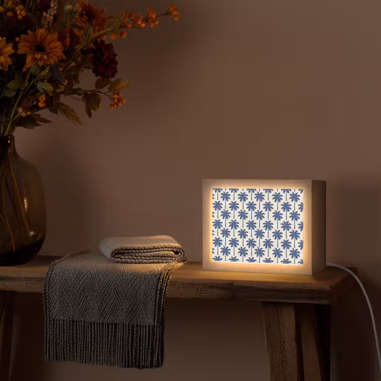 Lightbox - Wandlamp - Symmetrisch - Palm - Blauw — 5