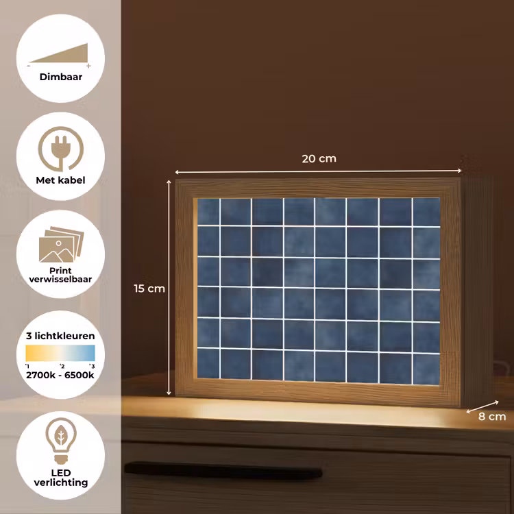 Lightbox - Wandlamp - Tegel - Modern - Blauw — 9