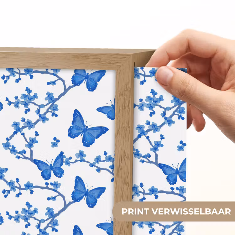 Lightbox - Wandlamp - Vlinder - Bloemen - Blauw — 6