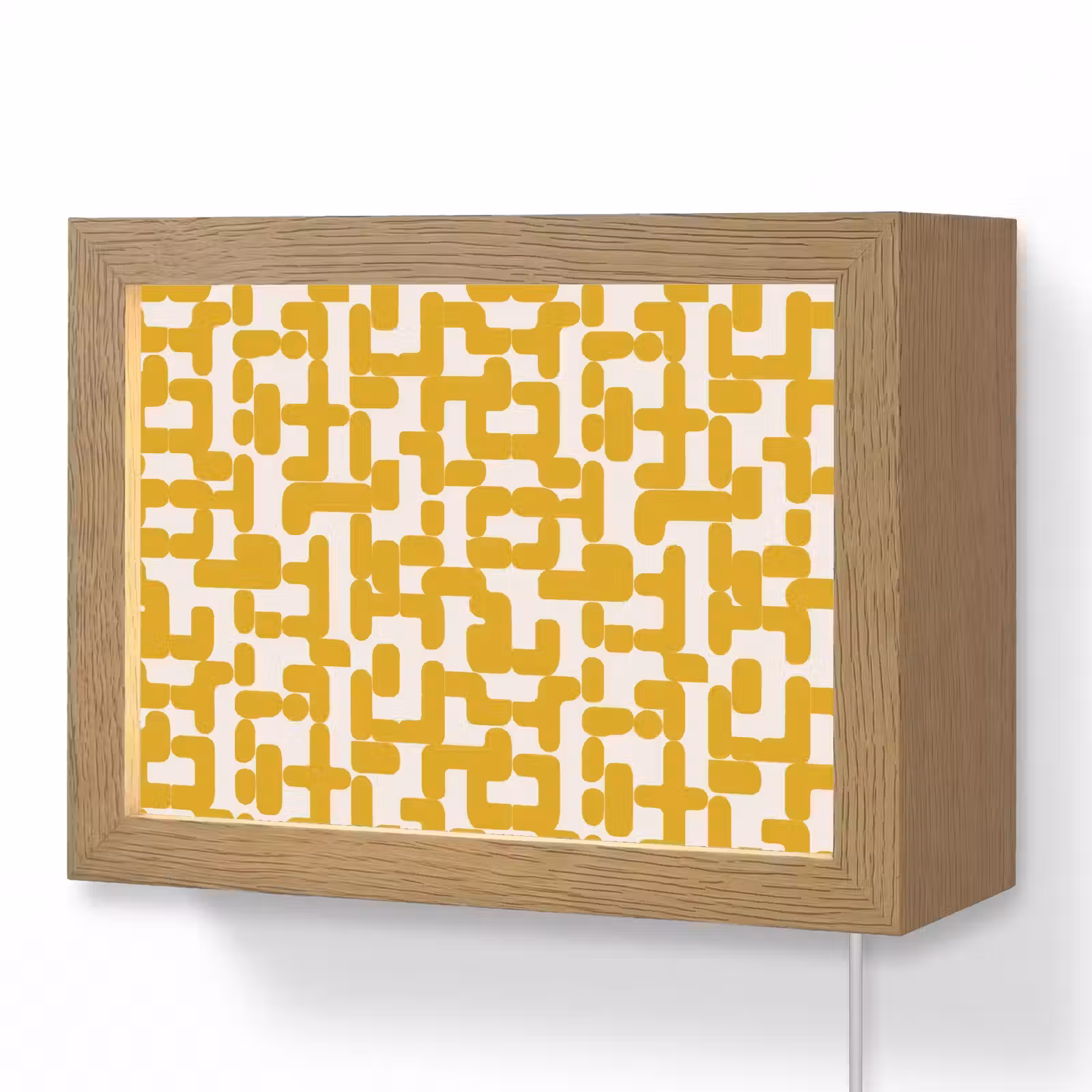 Lightbox - Wandlamp - Geel - Beige - Patroon — 1