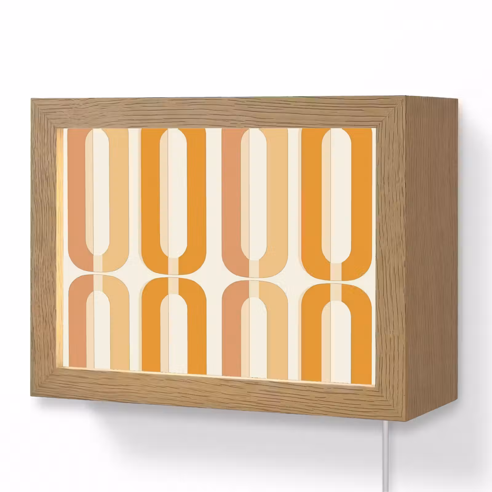 Lightbox - Wandlamp - U-vorm - Retro - Oranje — 1