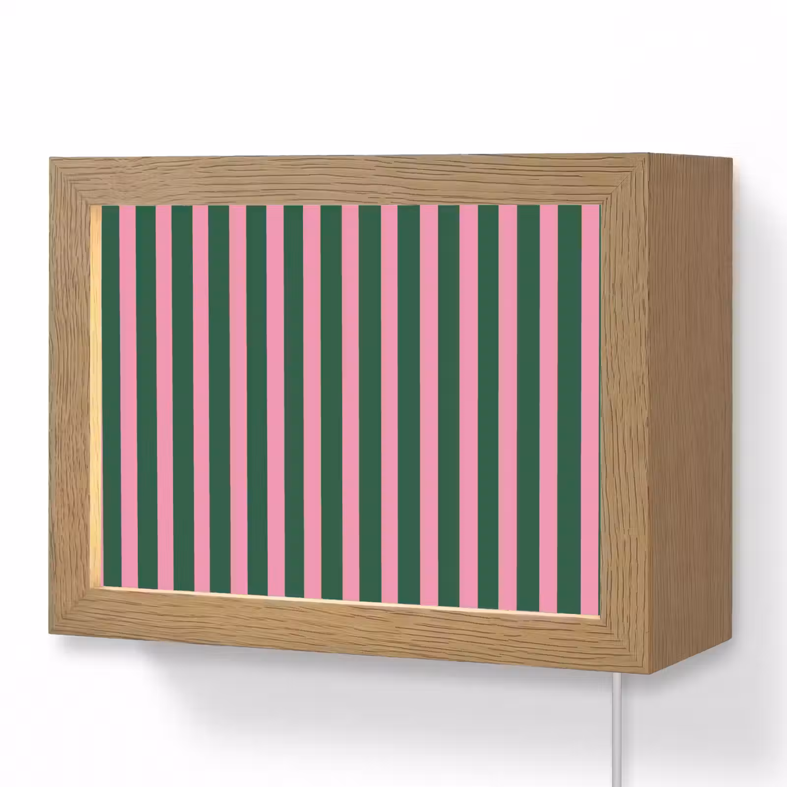 Lightbox - Wandlamp - Verticale strepen - Groen - Roze — 1