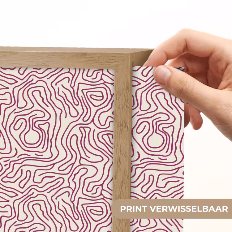 Lightbox - Wandlamp - Kronkelende lijn - Magenta - Crème — 6