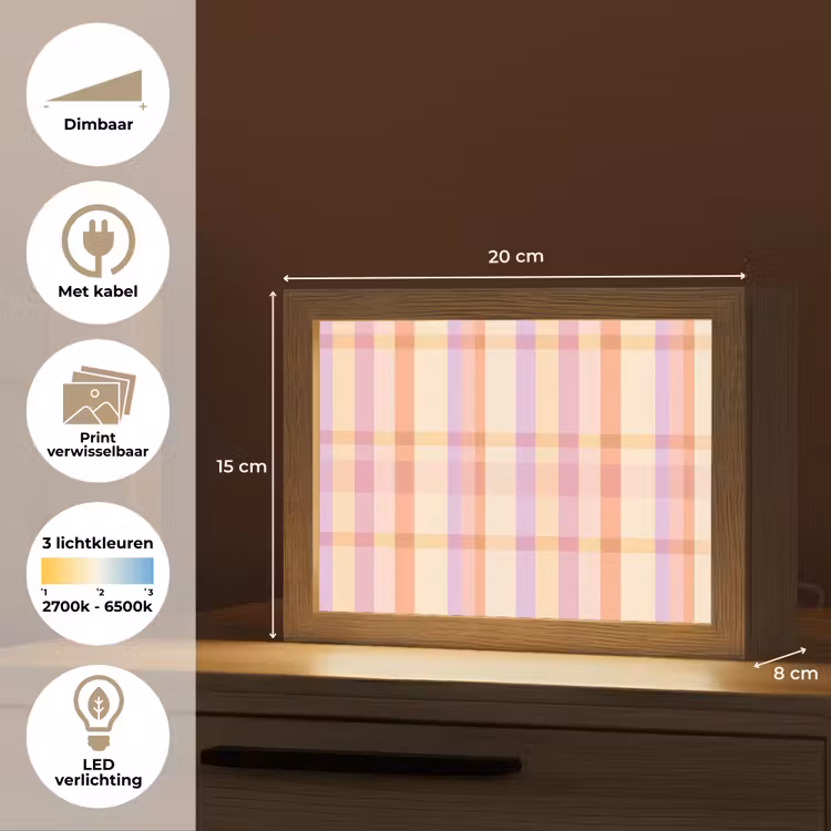 Lightbox - Wandlamp - Pastel - uitpatroon - Geometrisch — 9